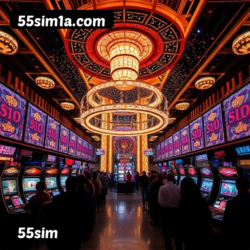 Números do app 55sim em material de marketing — ilustração, não auditoria